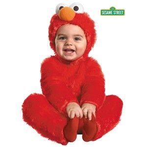 NIP Sesame Street Elmo Comfy Fur Baby Halloween Costume sz 12-18 M